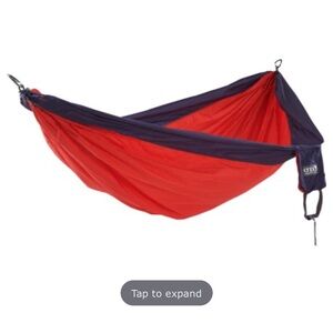 ENO SingleNest Hammock 9’4”x4’7” Red Navy Blue NWT Lightweight Durable 400-lb